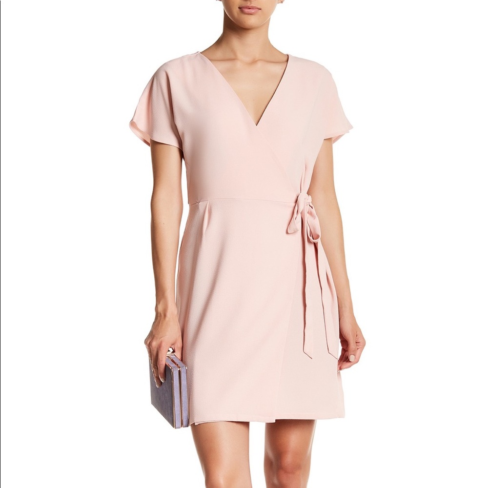 Bobeau Wrap Dress Size M Blush